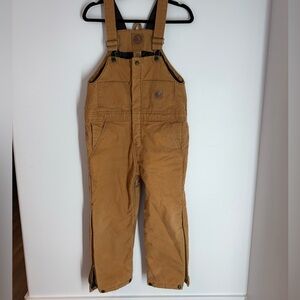 Youth Medium Tan Berne Insulated Overalls